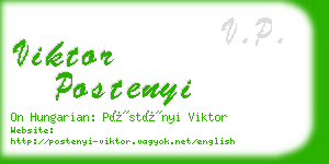 viktor postenyi business card